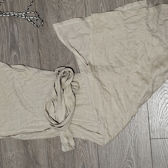 Cream Wrap Dress - Picture 1 of 4